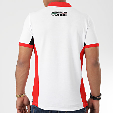 F1 et Motorsport - Polo Manches Courtes Replica Race Abarth Corse ABPS02 Blanc