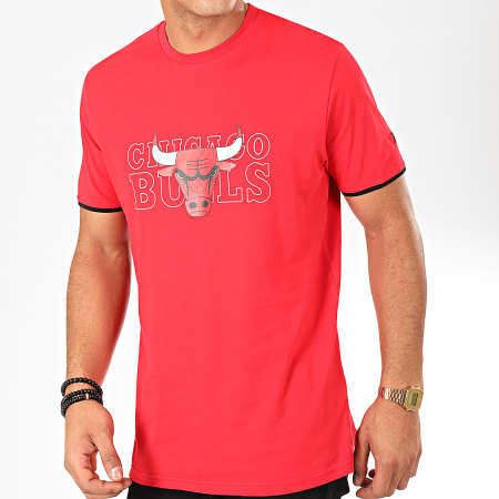 New Era - Tee Shirt NBA Graphic Chicago Bulls Rouge