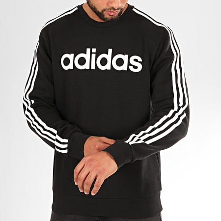 Adidas Originals - Sweat Crewneck A Bandes Essential DQ3084 Noir Blanc