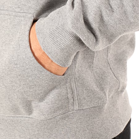 Calvin Klein - Sweat Capuche Monogram Sleeve Badge 4036 Gris Chiné