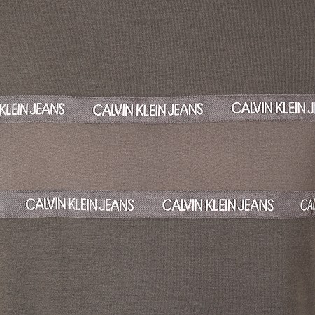 Calvin Klein - Sweat Crewneck Institutional Tape Mix Media 4131 Gris Anthracite