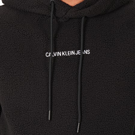 Calvin Klein - Sweat Capuche Polaire Sherpa Pop Over 4537 Noir