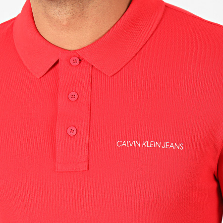 Calvin Klein - Polo Manches Courtes Stretch Institutional 4538 Rouge