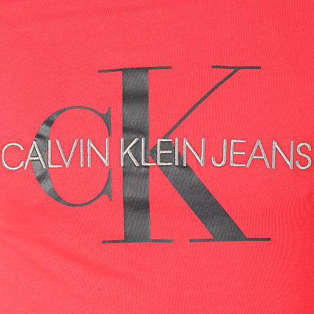Calvin Klein - Tee Shirt Monogram Logo 4551 Rouge
