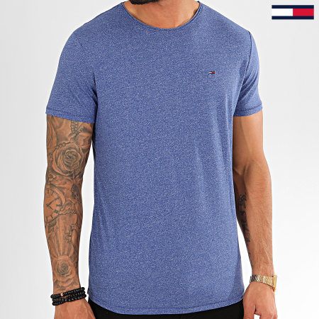 Tommy Jeans - Tee Shirt Essential Jaspe 4792 Bleu Chiné