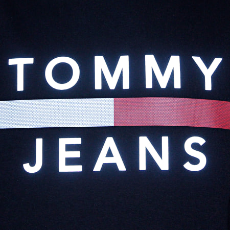 Tommy Jeans - Sweat Capuche Reflective Flag 7410 Noir