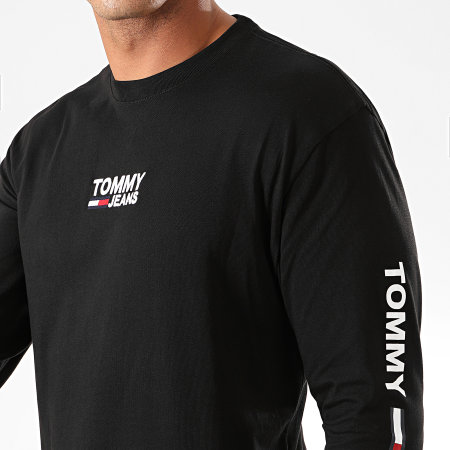 Tommy Jeans - Tee Shirt Manches Longues Corp 7431 Noir