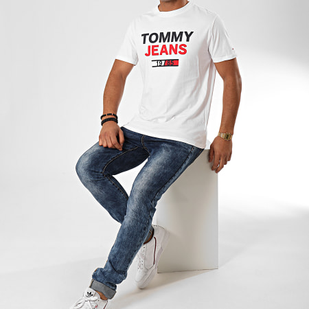 Tommy Jeans - Tee Shirt 1985 Logo 7537 Blanc