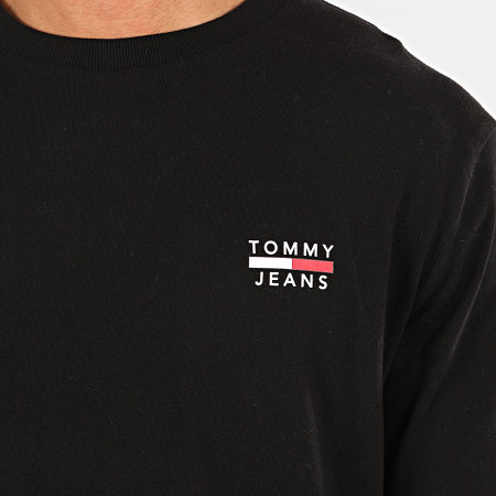 Tommy Jeans - Tee Shirt Manches Longues Chest Logo 7617 Noir