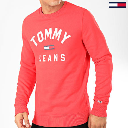 Tommy Jeans - Sweat Crewneck Essential Flag 7024 Rouge