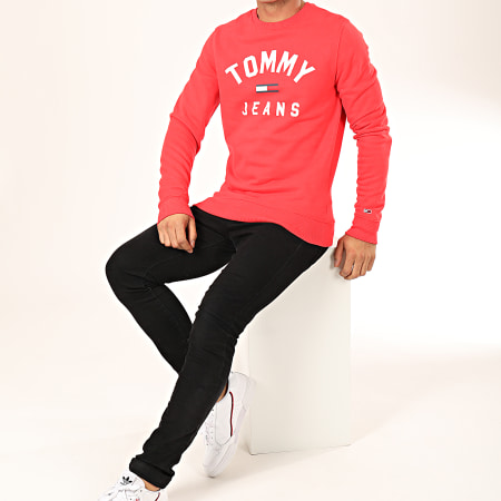 Tommy Jeans - Sweat Crewneck Essential Flag 7024 Rouge