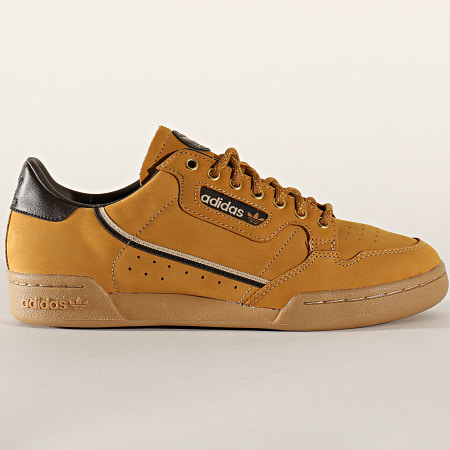 Adidas Originals - Baskets Continental 80 EG3098 Mesa Nubuck Brown EQT Yellow