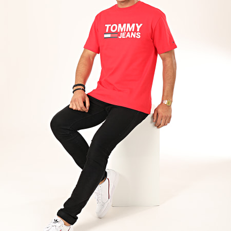 Tommy Jeans - Tee Shirt Classics Logo 4837 Rouge