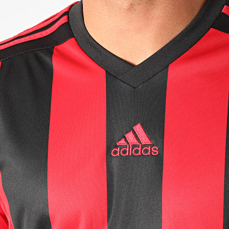 Adidas Sportswear - Tee Shirt A Bandes Striped 15 AA3726 Rouge Noir