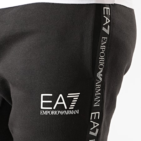 EA7 Emporio Armani - Pantalon Jogging A Bandes 6GPP77-PJ07Z Noir Argenté