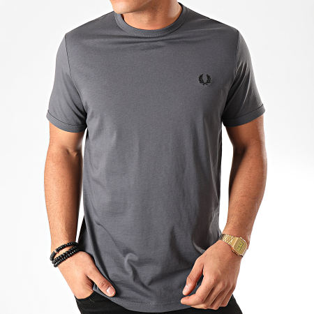 Fred Perry - Tee Shirt Ringer M3519 Gris Anthracite