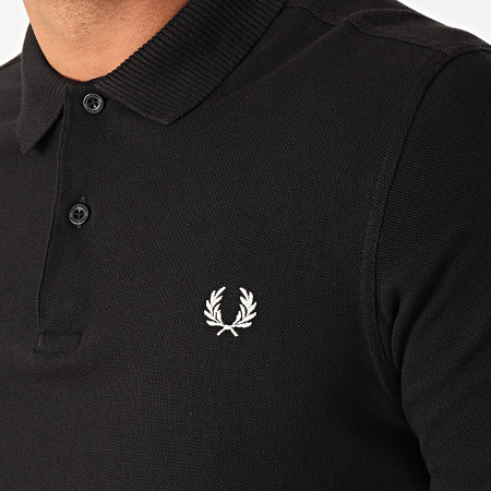 Fred Perry -  Polo Manches Courtes A Bandes Taped Side M7532 Noir