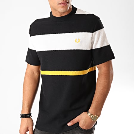 Fred Perry - Tee Shirt Bold Striped M7603 Noir Blanc