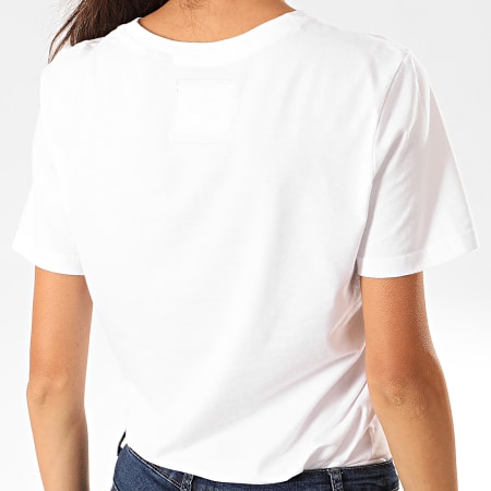 Superdry - Tee Shirt Femme Vintage Logo Animal Emboss Infill W1000080A Blanc Argenté