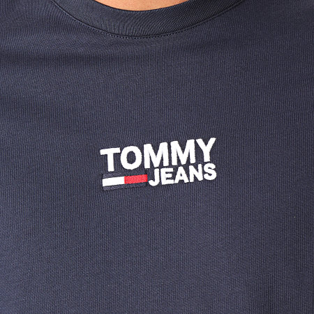 Tommy Jeans - Tee Shirt Manches Longues Corp 7431 Bleu Marine
