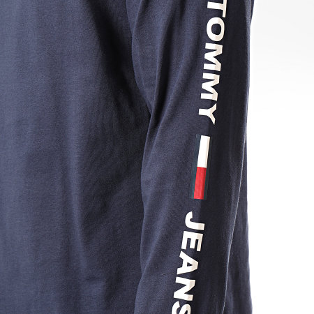 Tommy Jeans - Tee Shirt Manches Longues Corp 7431 Bleu Marine