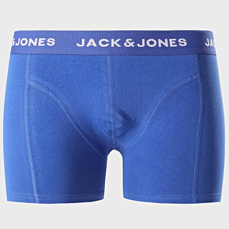 Jack And Jones - Lot De 5 Boxers Jack Noir Bleu Marine Bordeaux Bleu Roi Gris Anthracite Chiné