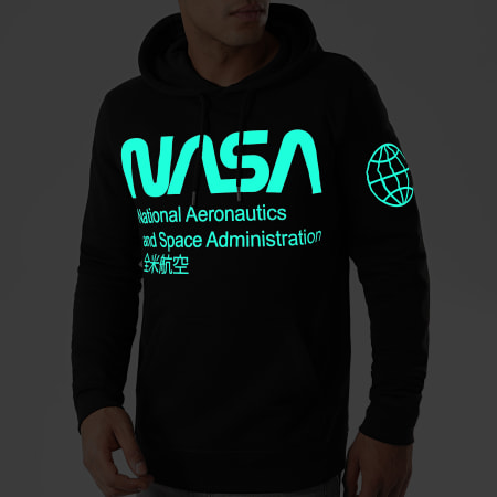 NASA - Sweat Capuche Glow In The Dark Noir