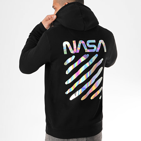 NASA - Felpa con cappuccio Skid Iridescent Nero