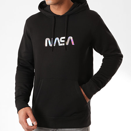 NASA - Felpa con cappuccio Skid Iridescent Nero