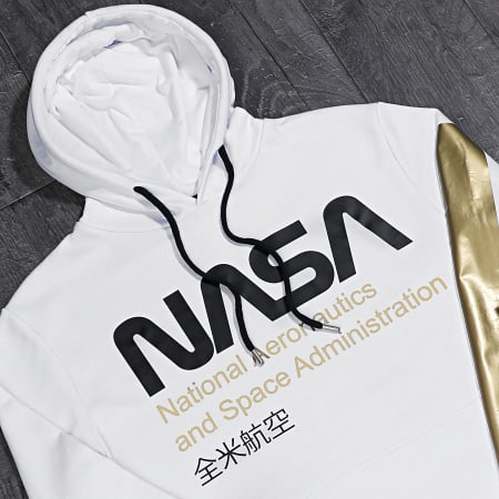 NASA - Sweat Capuche Admin Gold Blanc