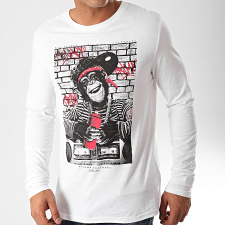 Paname Brothers - Tee Shirt Manches Longues Meddy Blanc