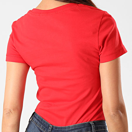 Calvin Klein - Tee Shirt Femme CK Embroidery 2883 Rouge