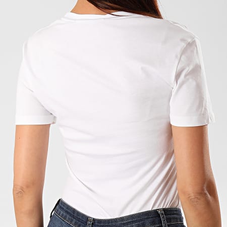 Calvin Klein - Tee Shirt Femme Flock Monogram CK 2919 Blanc