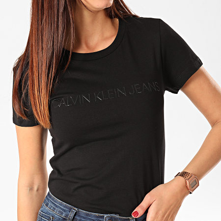 Calvin Klein - Tee Shirt Femme Institutional Logo 3127 Noir