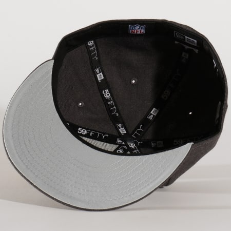 New Era - Casquette 59Fifty Heather Essential 12134983 Oakland Raiders Gris Anthracite Chiné