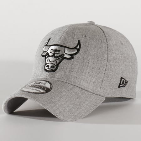 New Era - Casquette 39Thirty Heather Essential 12134991 Chicago Bulls Gris Chiné