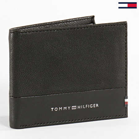 Tommy Hilfiger - Porte Cartes Cuir Textured Mini 5645 Noir