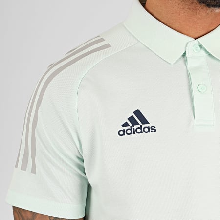 Adidas Sportswear - Polo Manches Courtes A Bandes FEF FI6284 Vert Pastel