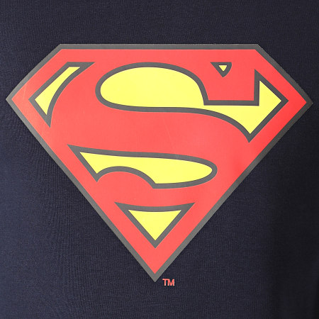 Superman - Sweat Crewneck Original Logo Bleu Marine