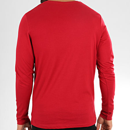 Jack And Jones - Tee Shirt Manches Longues Booth Rouge
