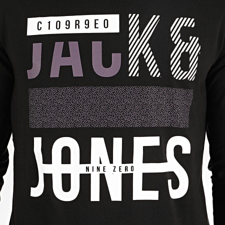 Jack And Jones - Tee Shirt Manches Longues Booth Noir