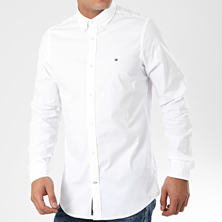 Tommy Hilfiger - Chemise Manches Longues Core Stretch Poplin 4704 Blanc