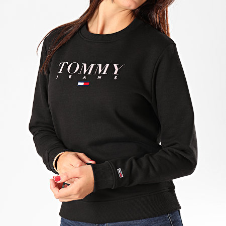 Tommy Jeans - Sweat Crewneck Femme Essential Logo 7543 Noir
