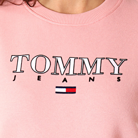 Tommy Jeans - Sweat Crewneck Femme Essential Logo 7543 Rose