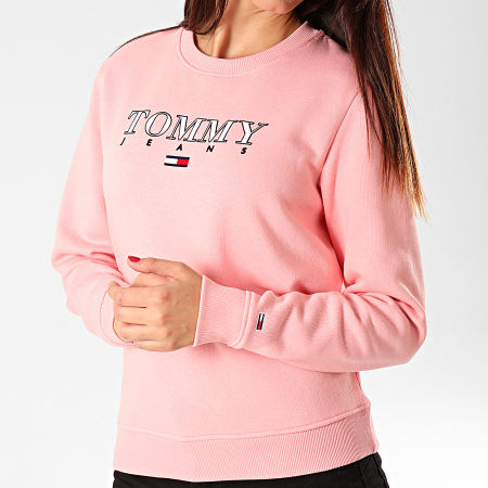 Tommy Jeans - Sweat Crewneck Femme Essential Logo 7543 Rose