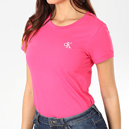 Calvin Klein - Tee Shirt Femme CK Embroidery 2883 Rose