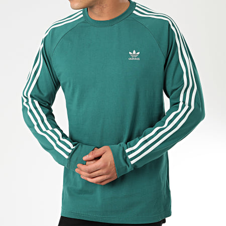 Adidas Originals - Tee Shirt Manches Longues A Bandes 3 Stripes EK0257 Vert