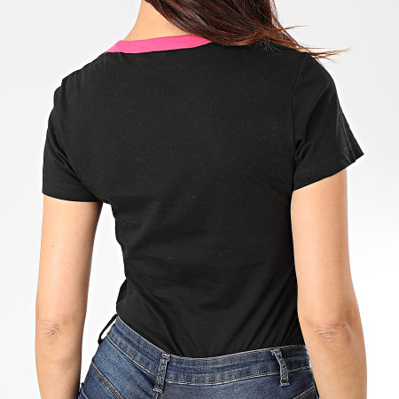 Calvin Klein - Tee Shirt Slim Femme Mirrored Institutional 2930 Noir