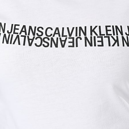Calvin Klein - Tee Shirt Slim Femme Mirrored Institutional 2930 Blanc