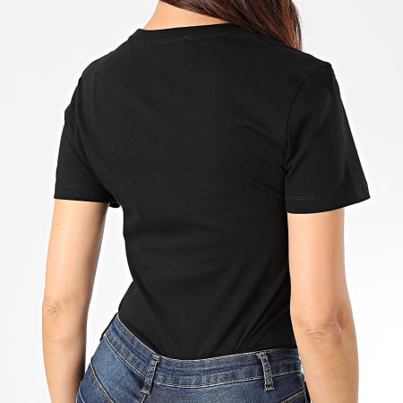 Calvin Klein - Tee Shirt Femme Blocking Monogram CK 3183 Noir Blanc